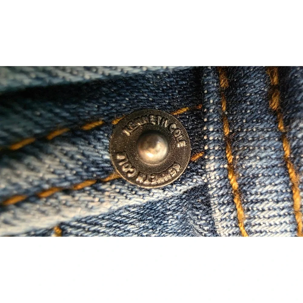 Kenneth Cole New York Mens Regular Fit Jeans Blue Denim 42x32 Medium Wash